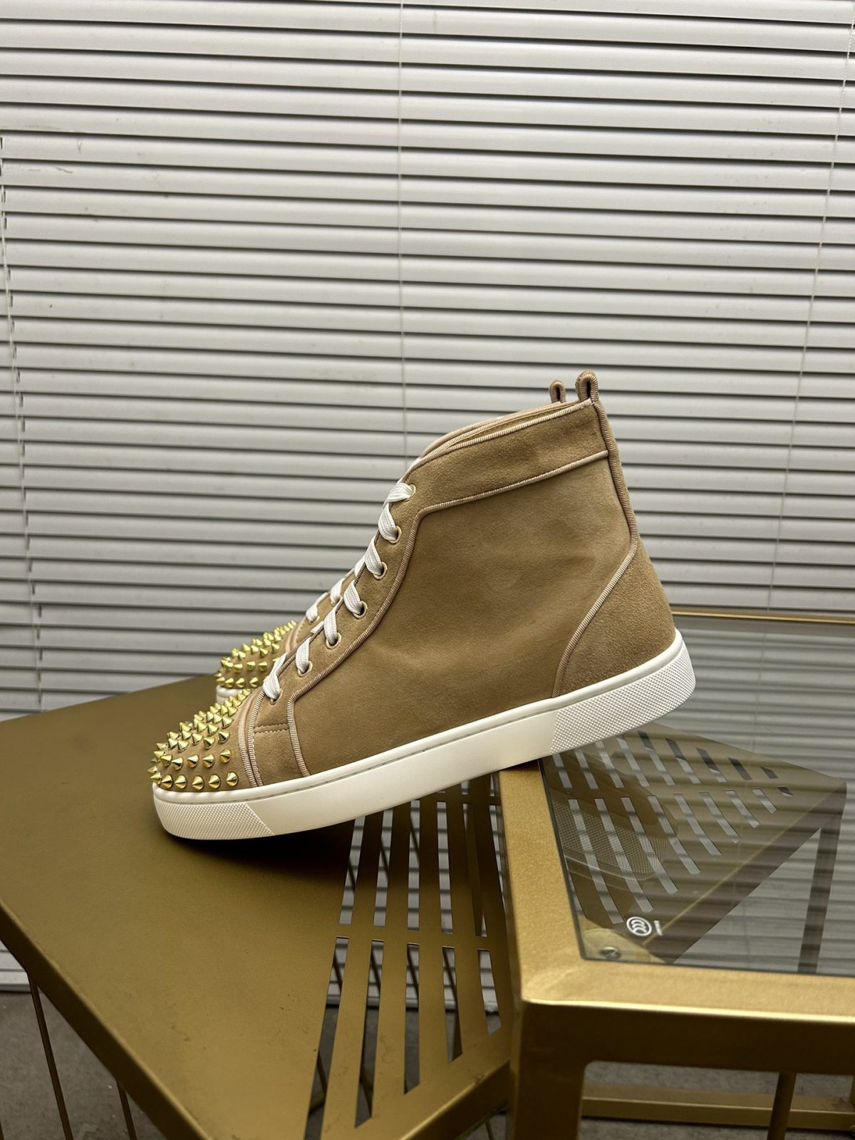 Christian Louboutin Lou Spikes High-Top Sneaker Size 36-46 - Image 3