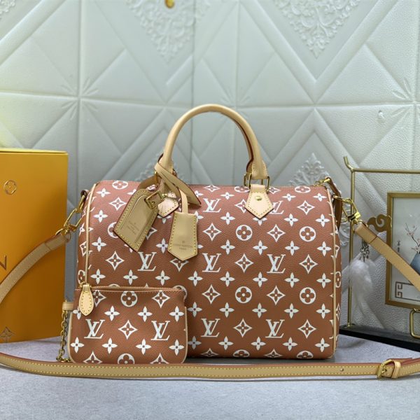 Louis Vuitton Speedy P9 Bandoulière 30 Monogram Leather Travel Bags Size 30*21*7cm