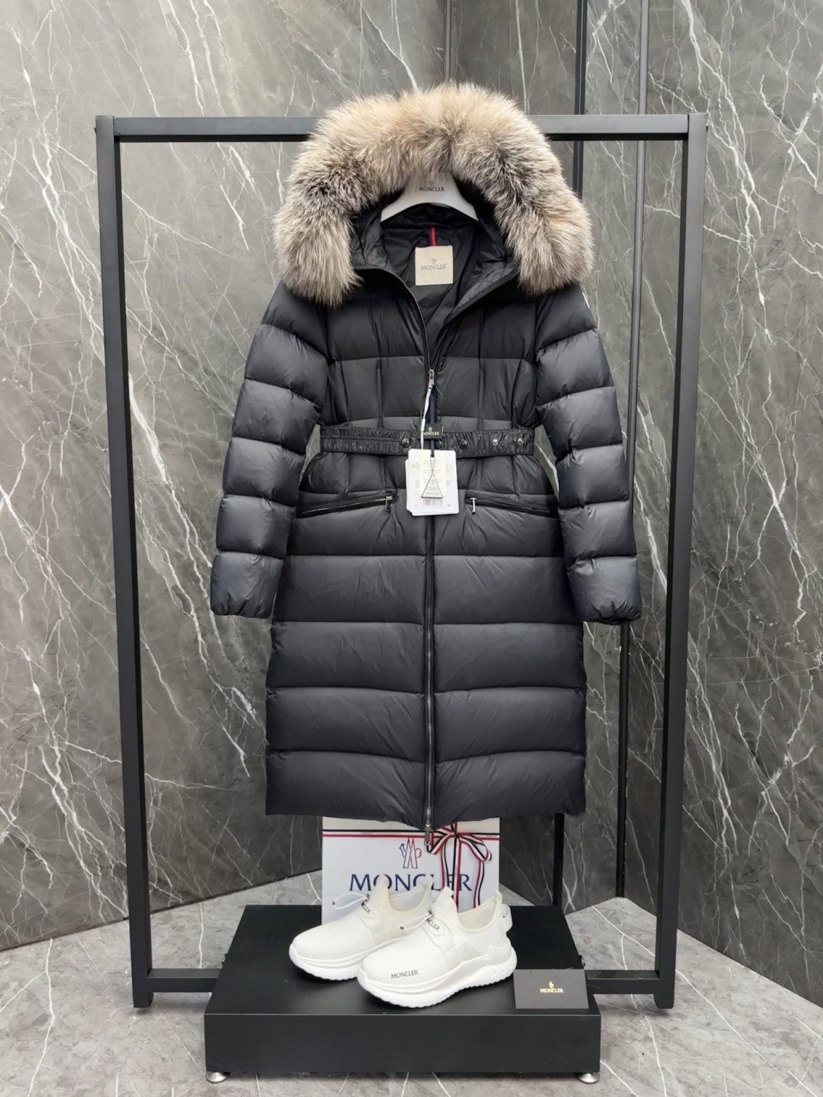 Moncler Boed Long Women Down Jacket Size S-XL - Image 3