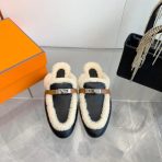 Hermes 23fw Women Winter Slippers Size 36-41 - Image 2