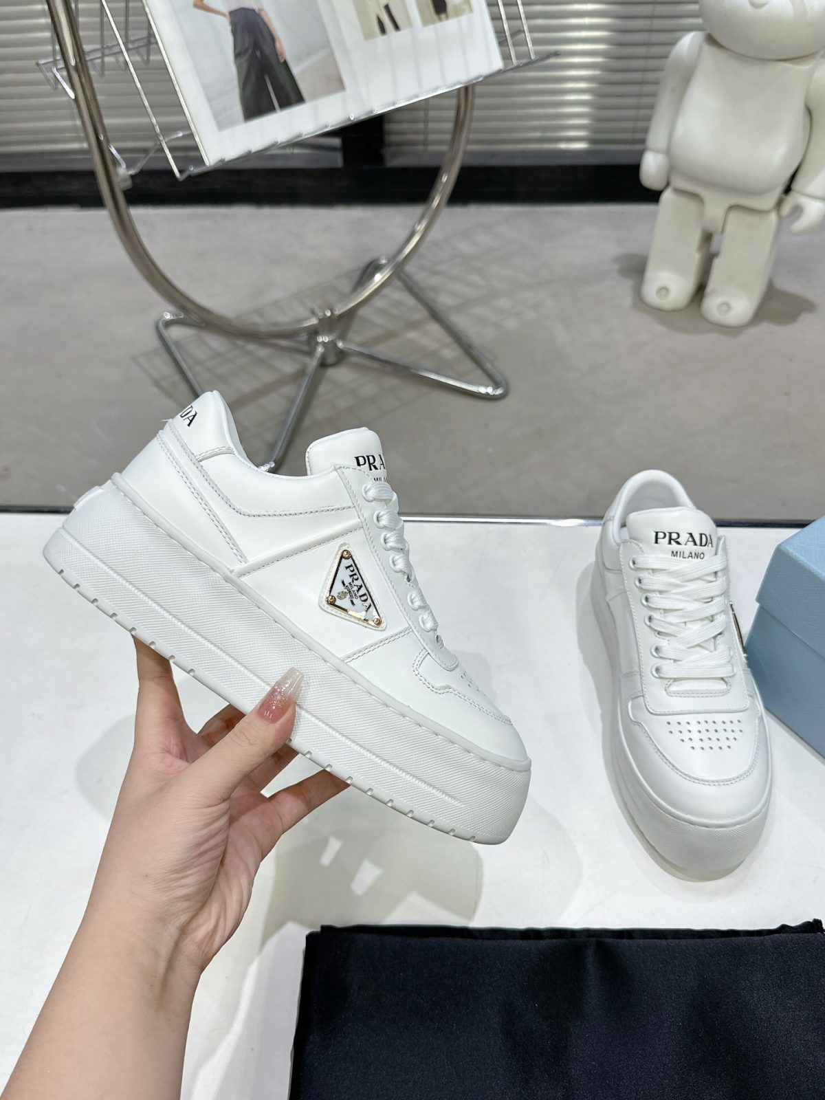 Prada 2024 New Downtown Bold leather Sneaker Size 36-41 - Image 5