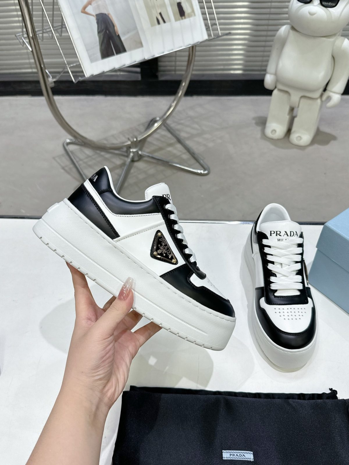 Prada 2024 New Downtown Bold leather Sneaker Size 36-41 - Image 5