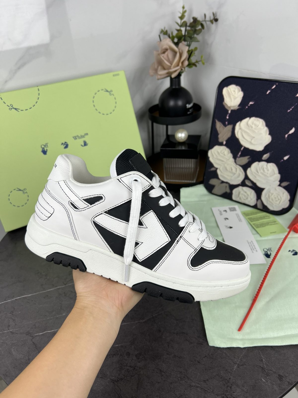 OFF White Out of Office Calf Leather Sneaker Size 36-46 - Image 2
