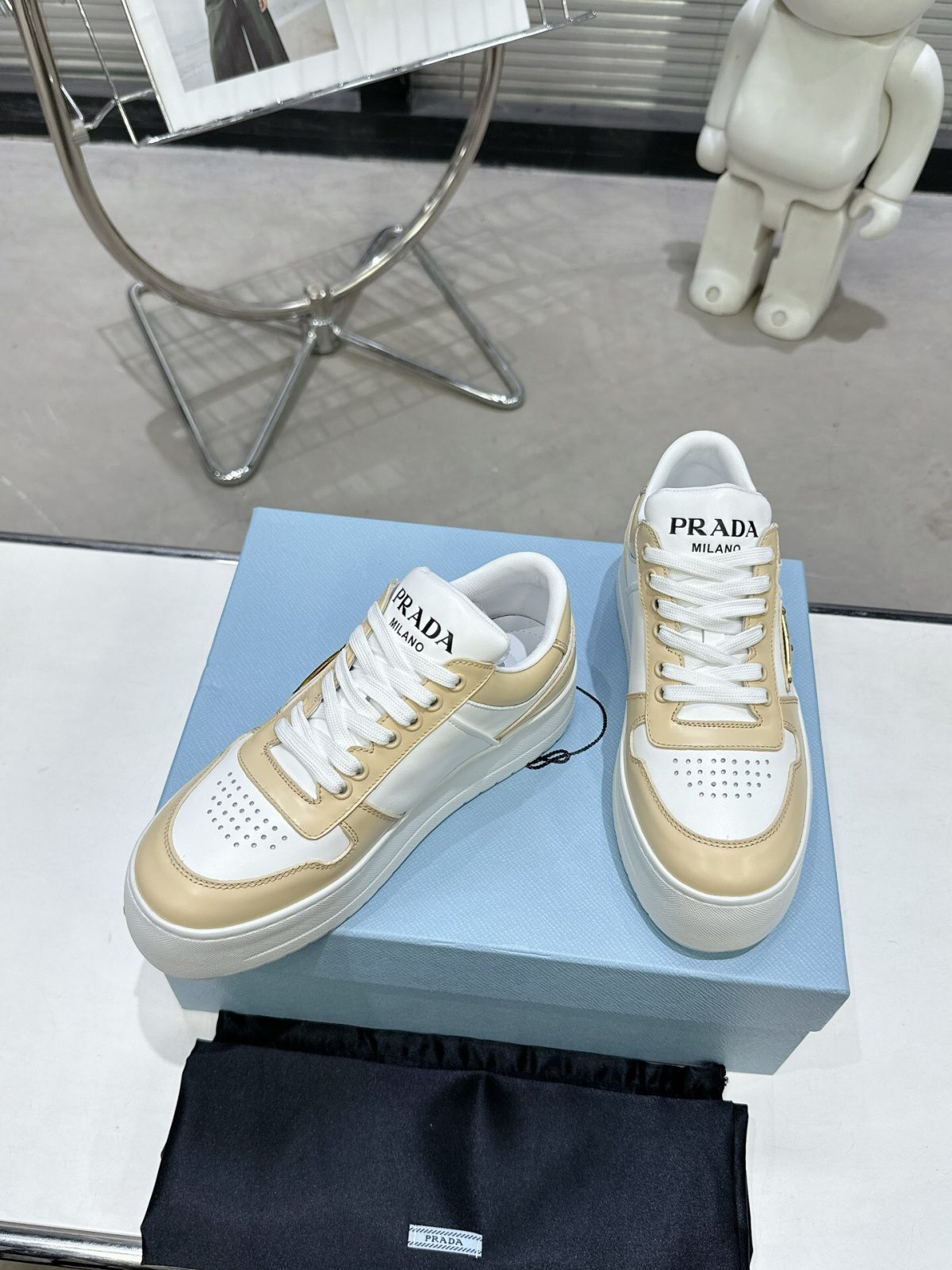Prada 2024 New Downtown Bold leather Sneaker Size 36-41 - Image 4