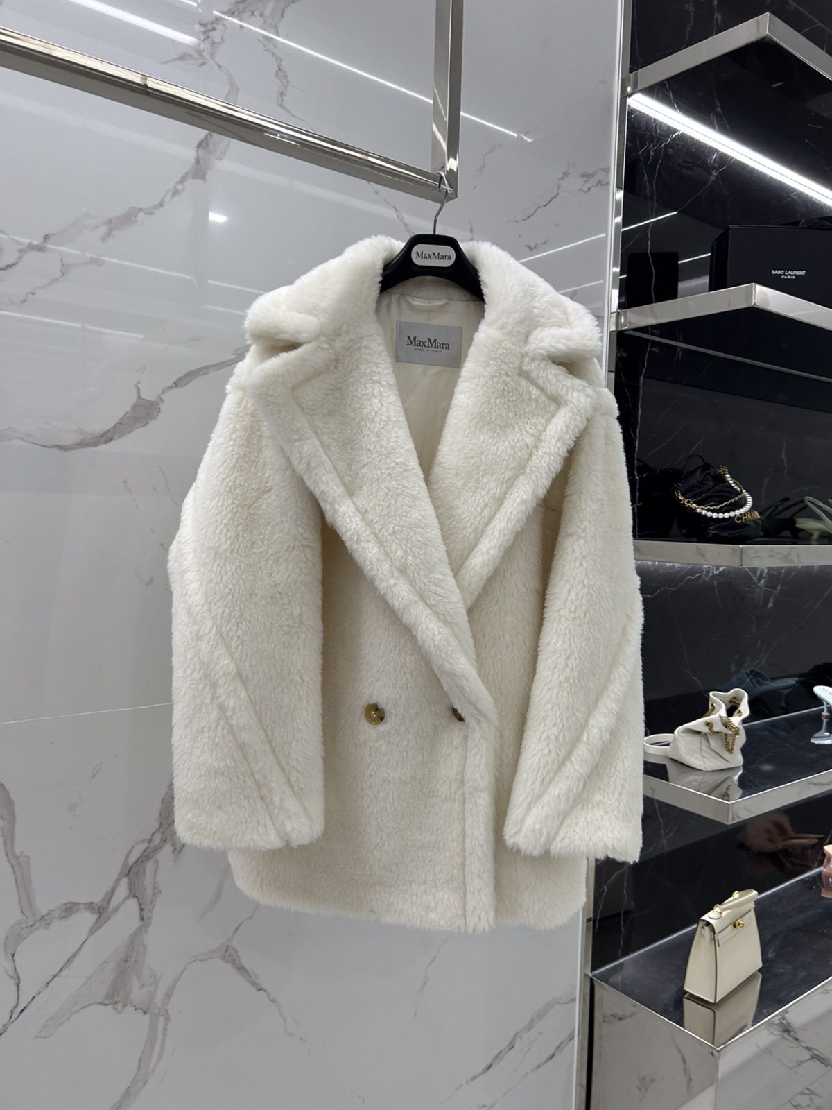 Max Mara Teddy fur Short coat Size XS-M - Image 4