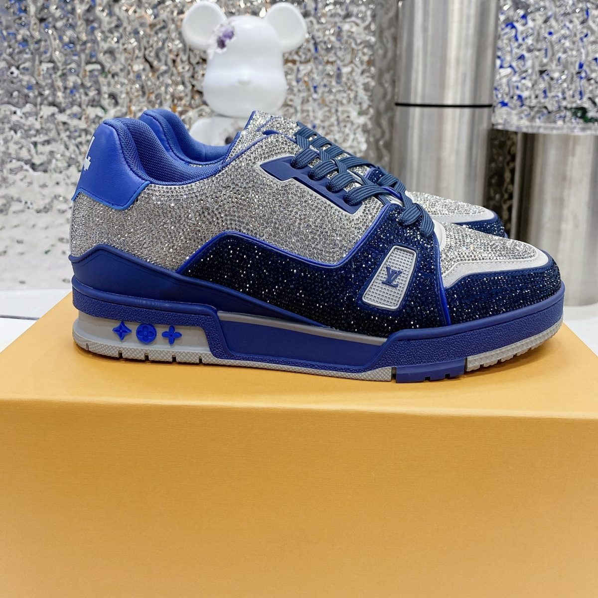 Louis Vuitton LV Trainer Diamond Sneaker Size 36-46 - Image 1