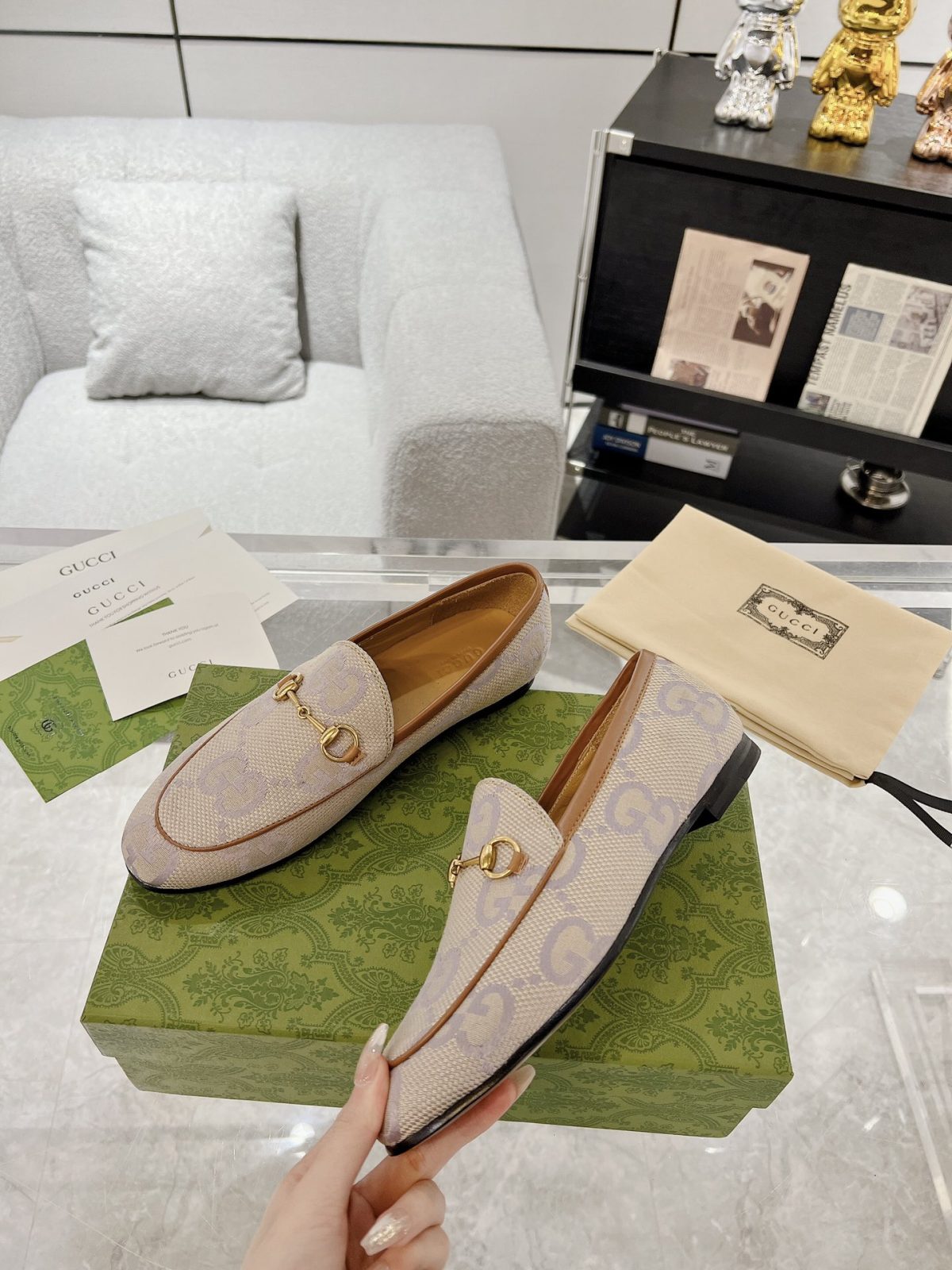 Gucci Jordaan GG Flora Loafers Size 35-41 - Image 3