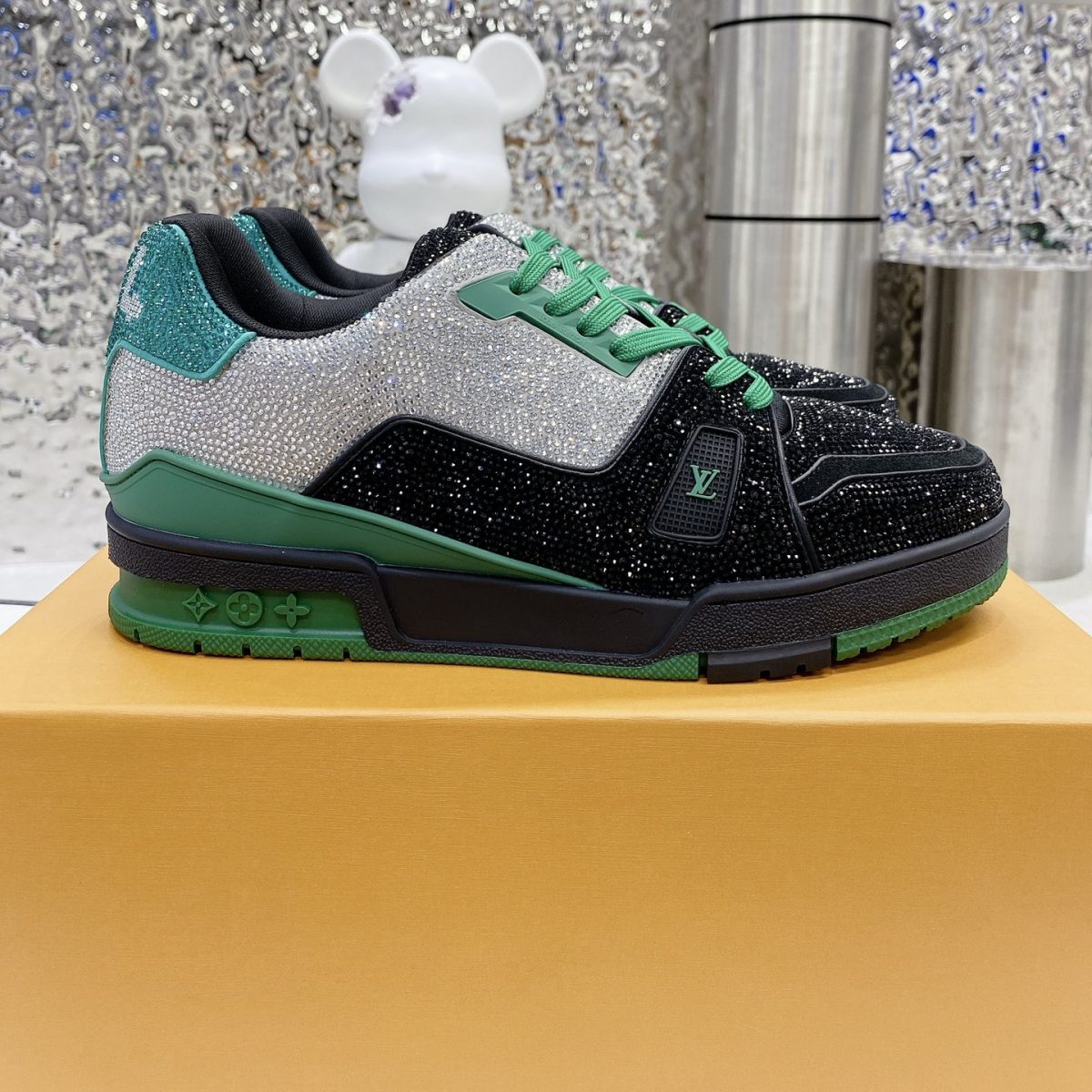 Louis Vuitton LV Trainer Diamond Sneaker Size 36-46 - Image 1