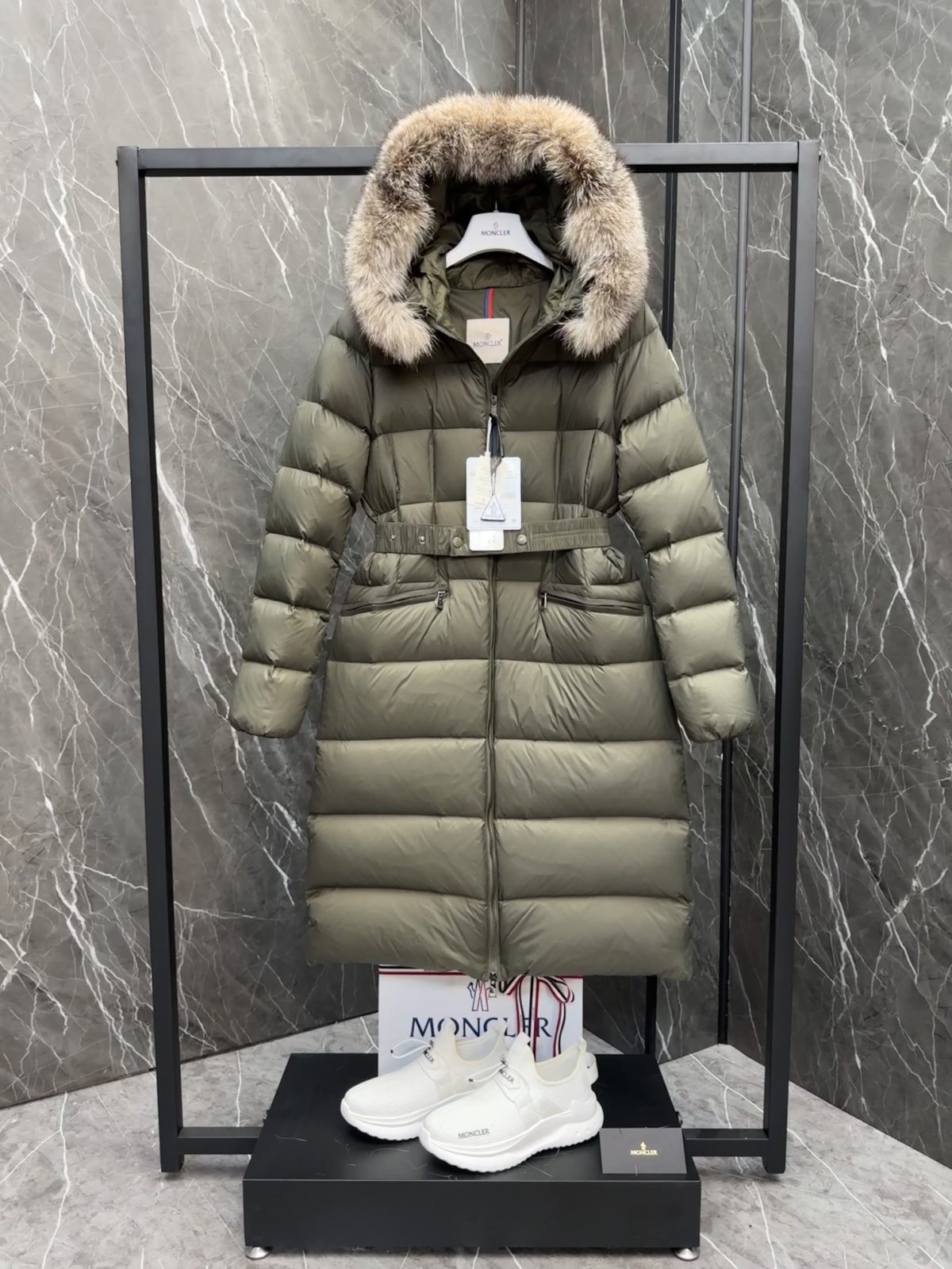 Moncler Boed Long Women Down Jacket Size S-XL - Image 3