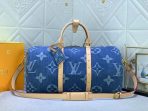 Louis Vuitton KEEPALL BANDOULIÈRE 45 Keepall Bandoulière Monogram Denim Travel Bags Size 45*27*20cm - Image 2