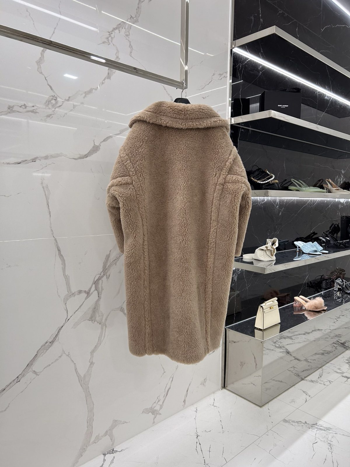 Max Mara Teddy fur long coat Size XS-M - Image 5