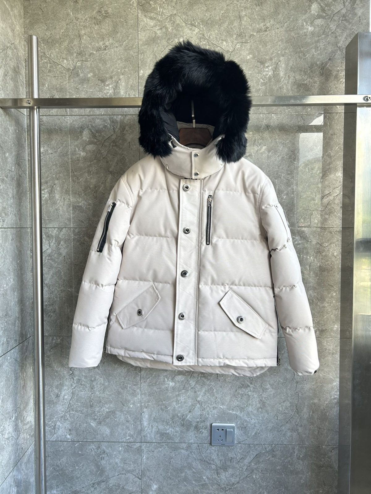 Moose Knuckles 06 Men Winter Jacket Size S-XXL Beige - Image 1
