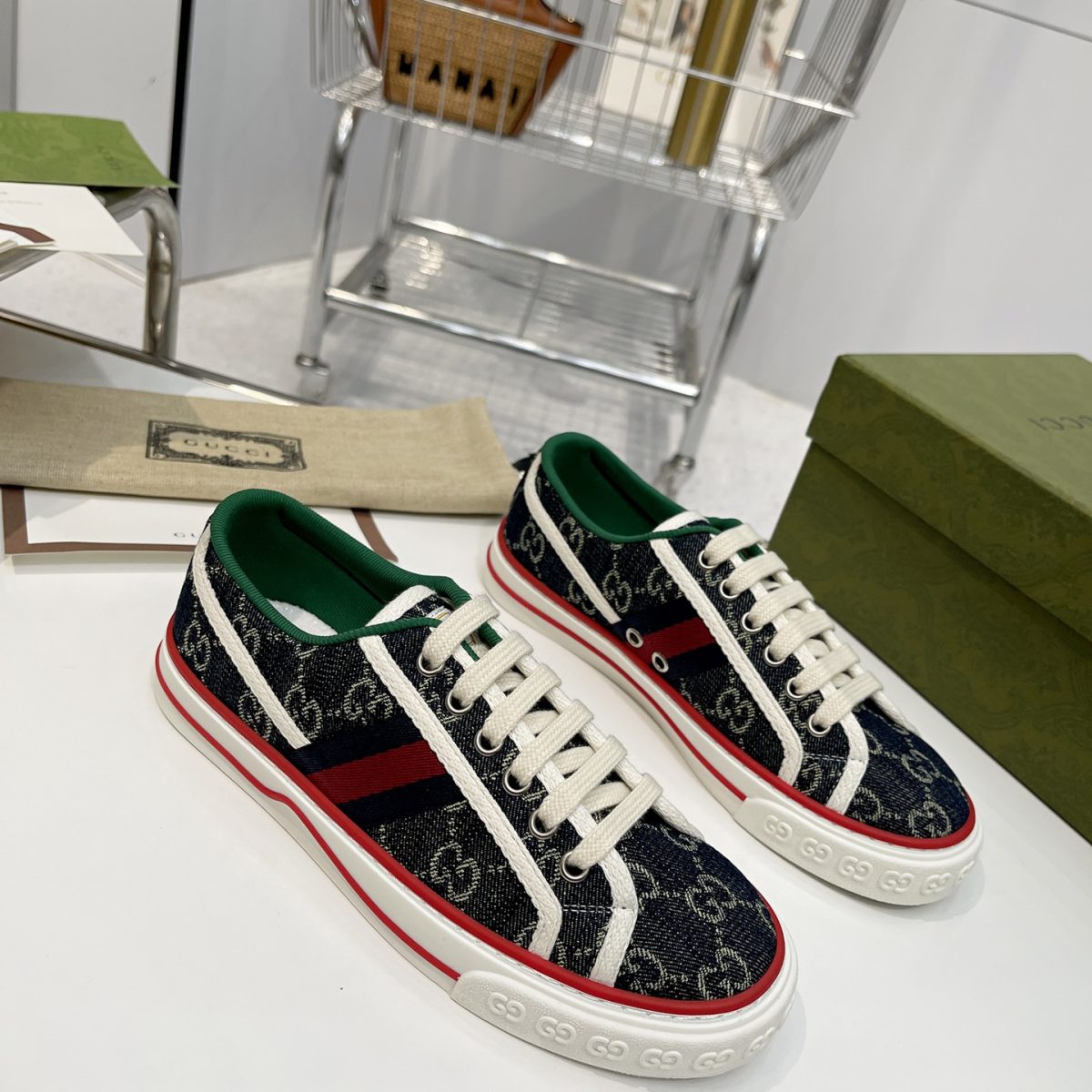 Men's GG Gucci Tennis 1977 sneaker Size 35-45 3-Color - Image 1