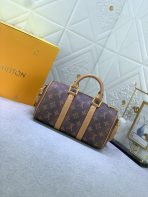 Louis Vuitton Monogram Eclipse Reverse Keepall 25 Travel Bags Size 25*15*11cm - Image 3