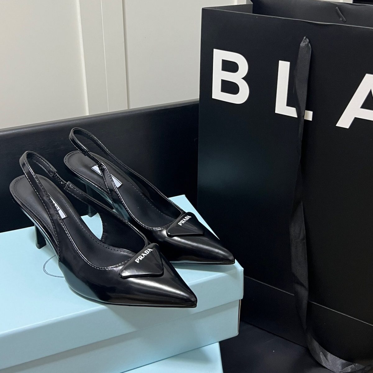 Prada Brushed Leather Slingback Pumps Size 35-41 3-Color - Image 1
