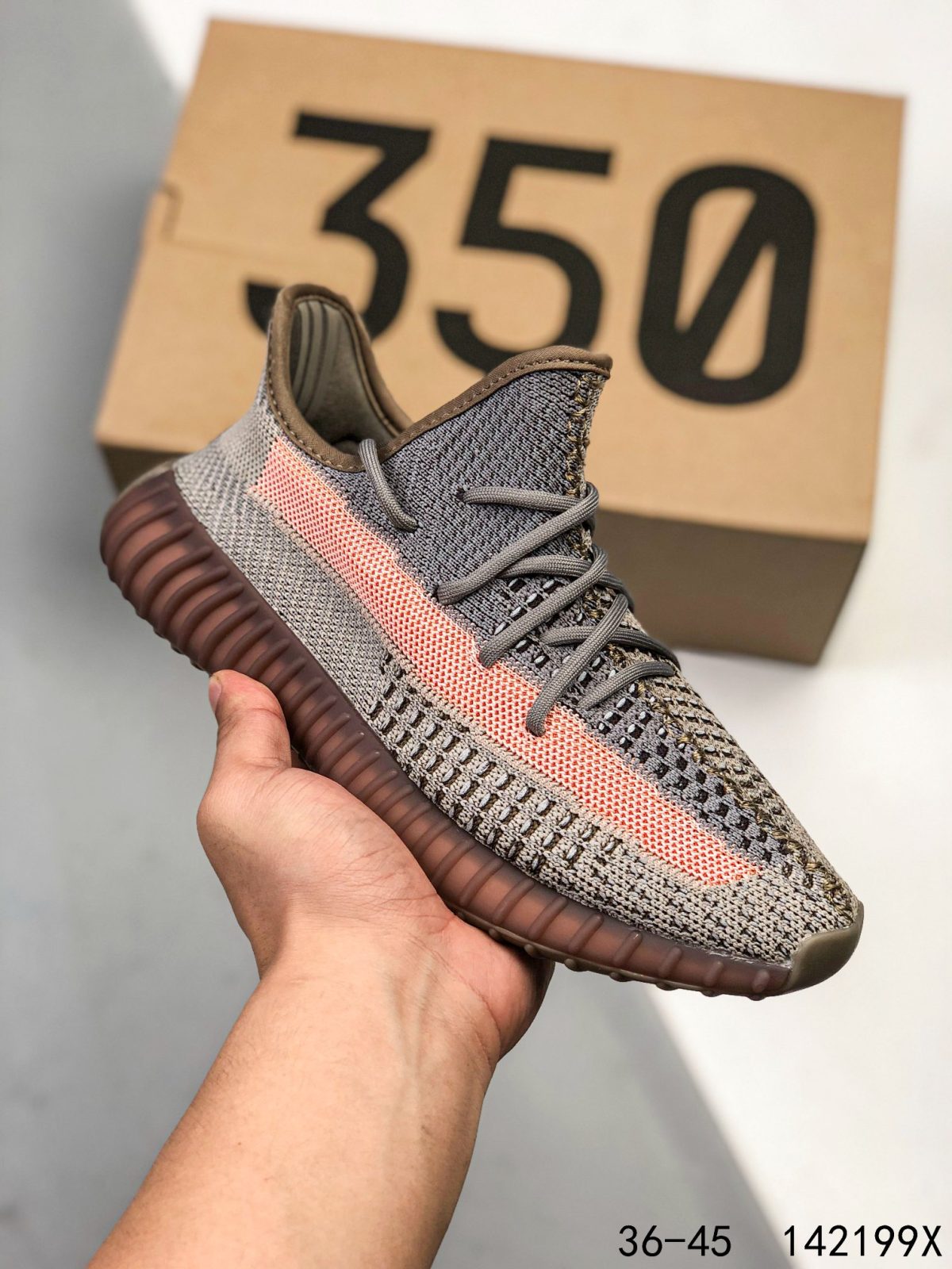 Yeezy 350 Boost 350 V2 Mens/Women Sneakers Shoes Dark Gray 36 - 45 - Image 1