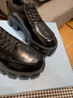 Prada Monolith brushed leather lace-up Shoes Loafers Size 36-41 - Image 5