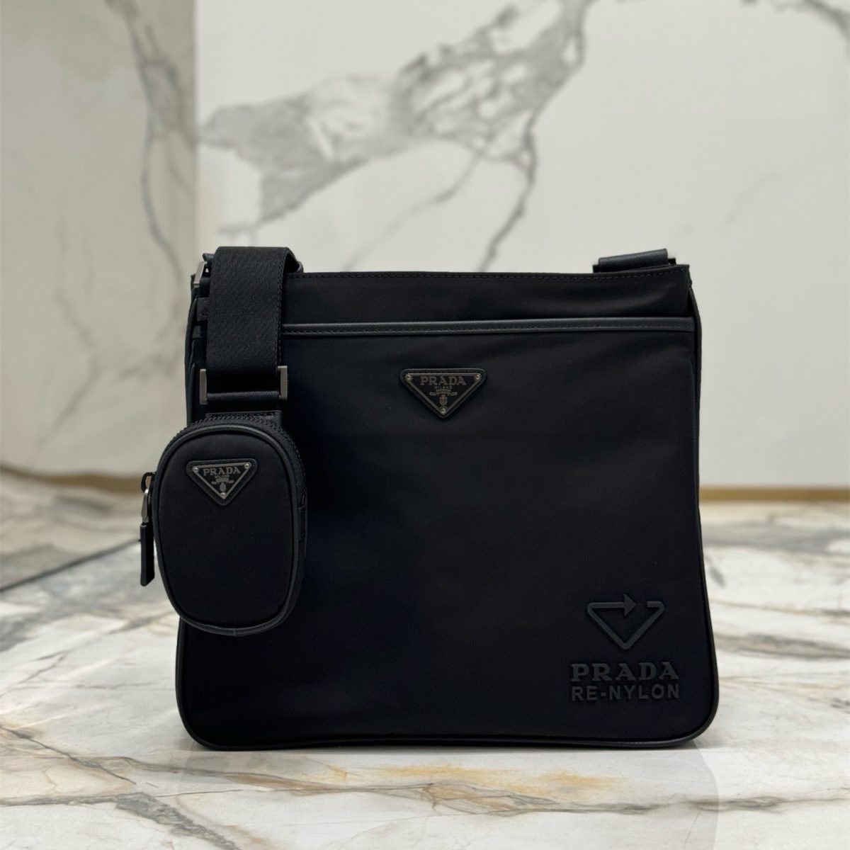 Prada 2VH118 Saffiano Re-Nylon Shoulder Bags Size 28*25*6cm - Image 1