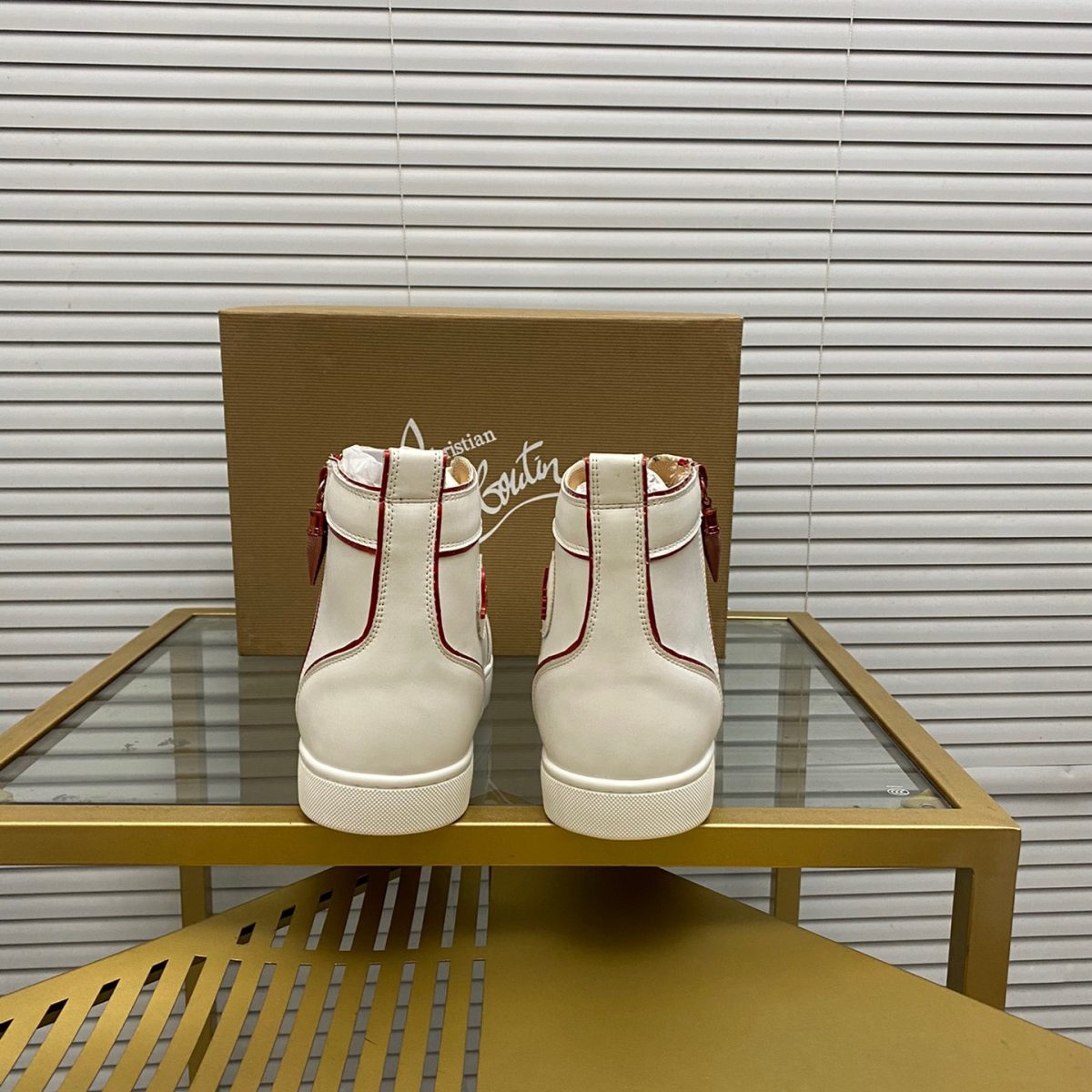 Christian Louboutin Louis the Lips High-Top Sneaker Size 36-46 - Image 8
