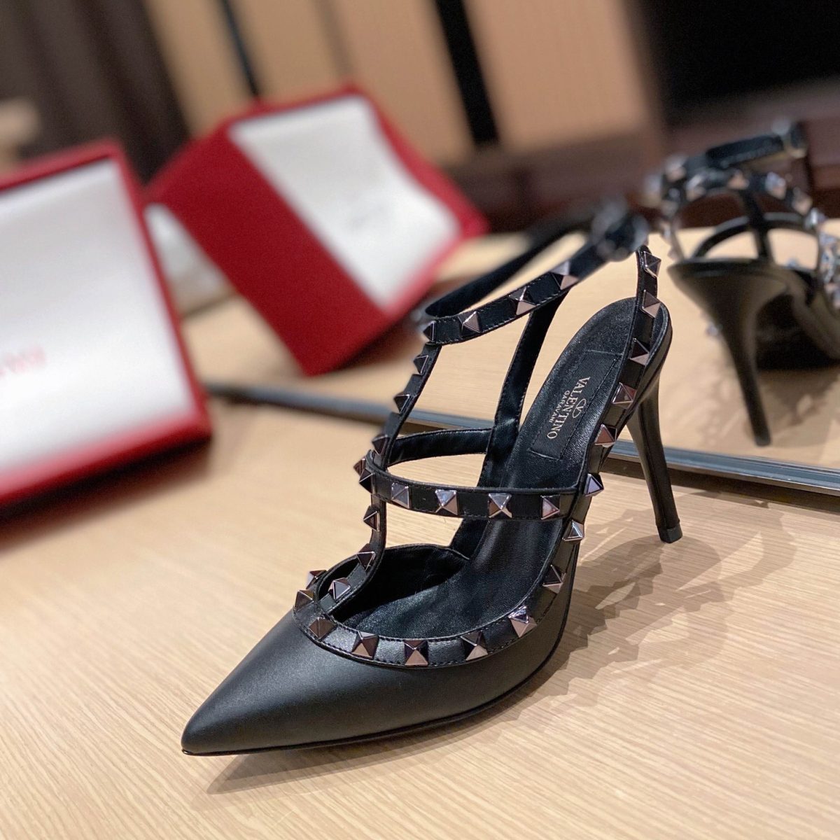 Valentino Rockstud Ankle Strap Pumps Size 35-41 11-Color - Image 1