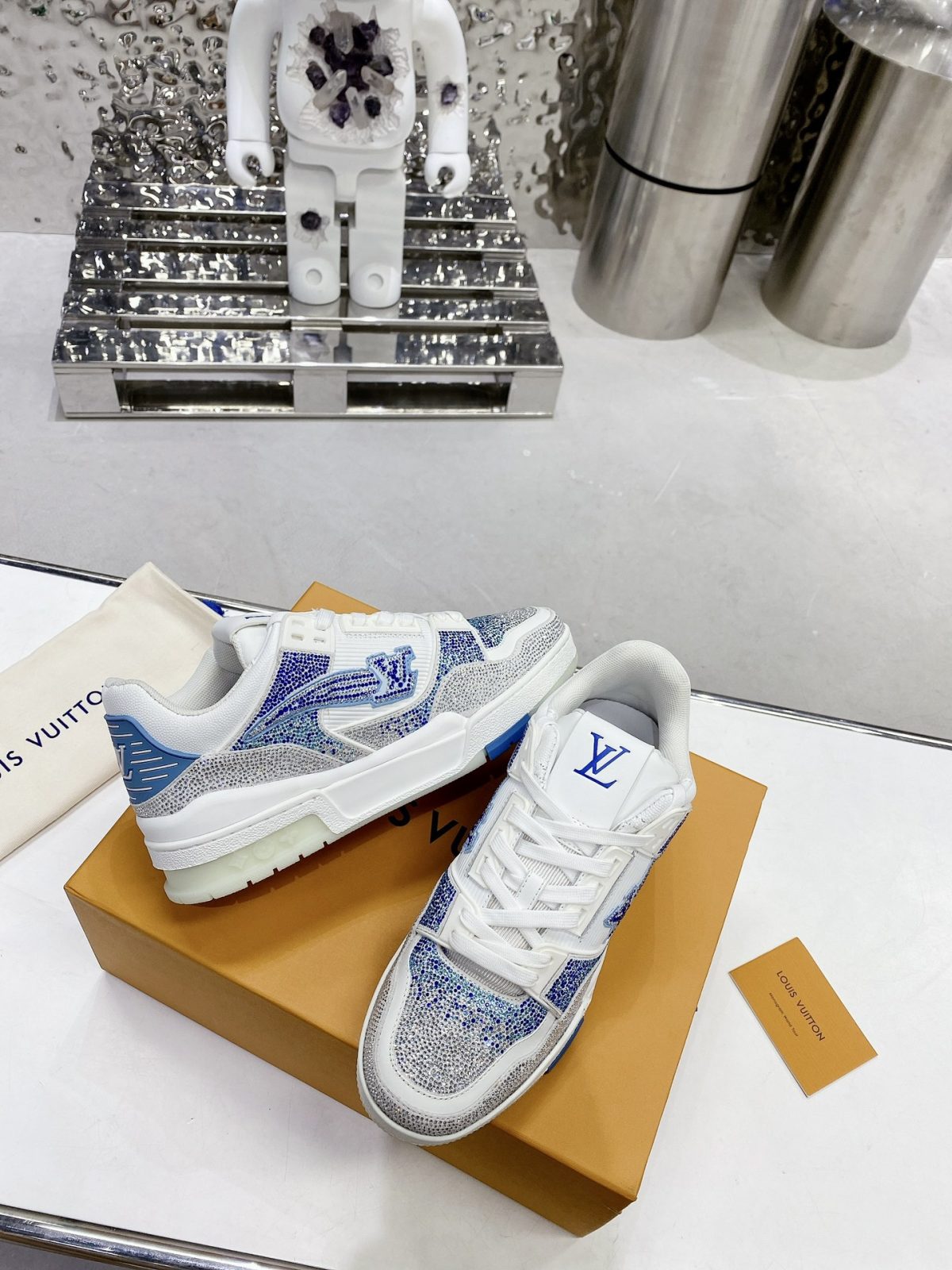 Louis Vuitton LV Trainer Diamond Sneaker Size 36-46 - Image 4