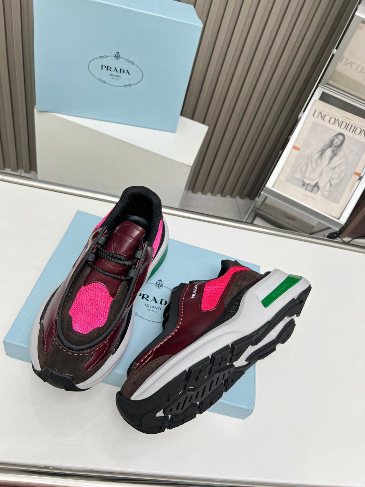Prada 2024 New Systeme brushed leather dad Sneaker Size 36-45 - Image 3