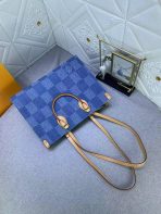 Louis Vuitton Monogram Onthego Denim Cowboy Women Shopping Bags 35*27*14cm - Image 5