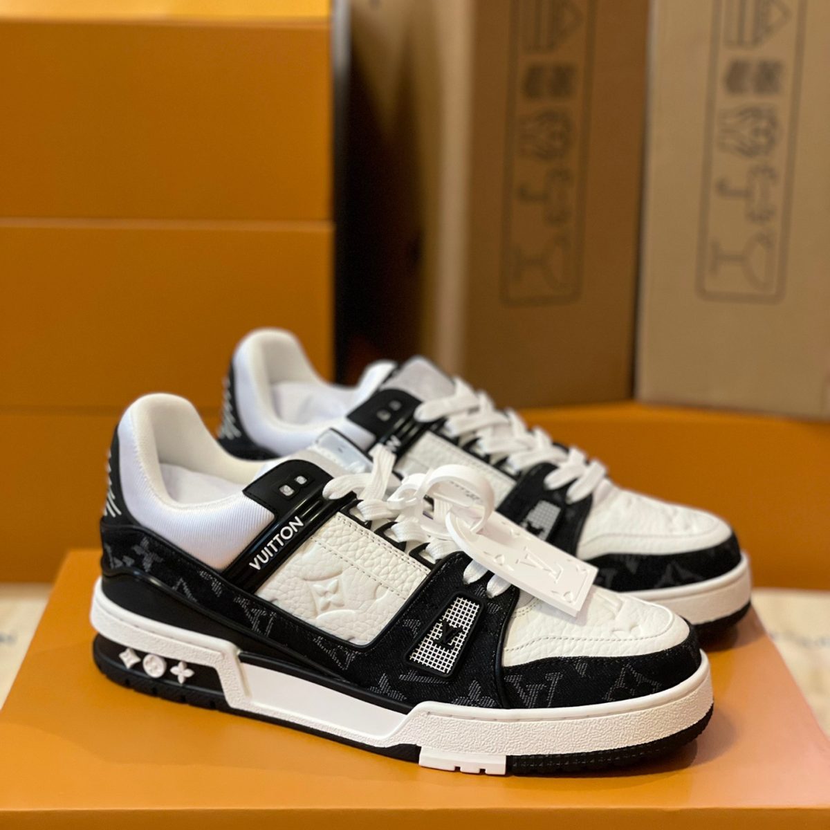 Louis Vuitton Trainer Monogram denim Sneaker Size 36-46  5-Color - Image 1