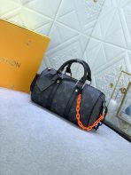 Louis Vuitton Monogram Eclipse Reverse Keepall 25 Travel Bags Size 25*15*11cm - Image 2