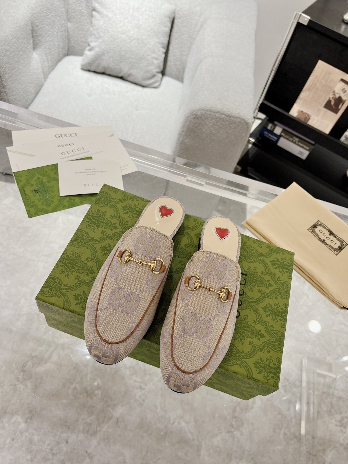 Gucci Princetown GG Slippers Size 35-41 - Image 2