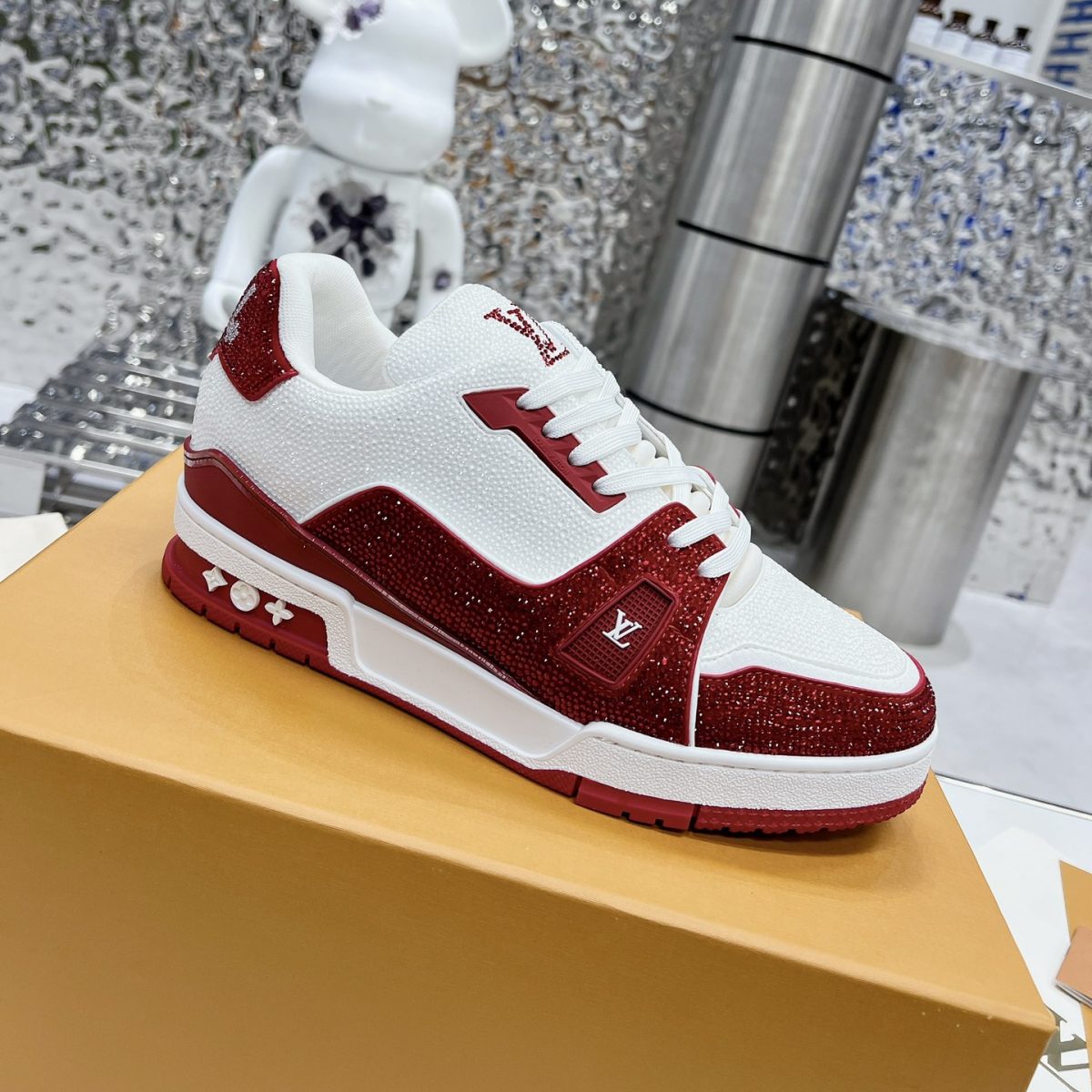 Louis Vuitton LV Trainer Diamond Sneaker Size 36-46 - Image 1