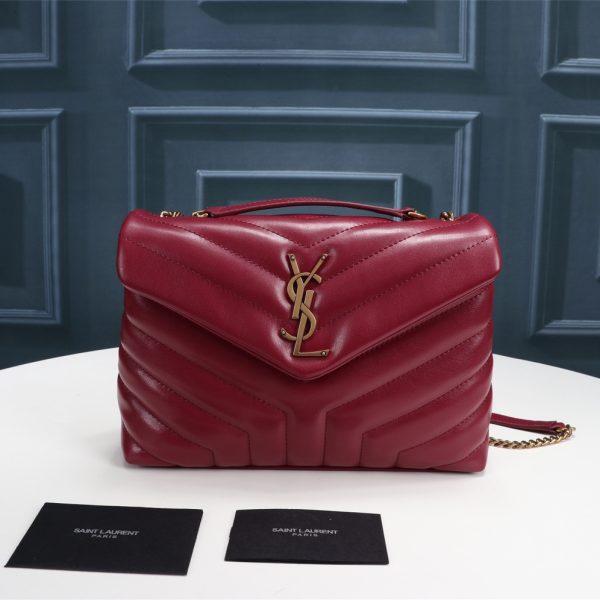 YSL Lou Lou Puffer Women Shoulder Bags Size 24cm