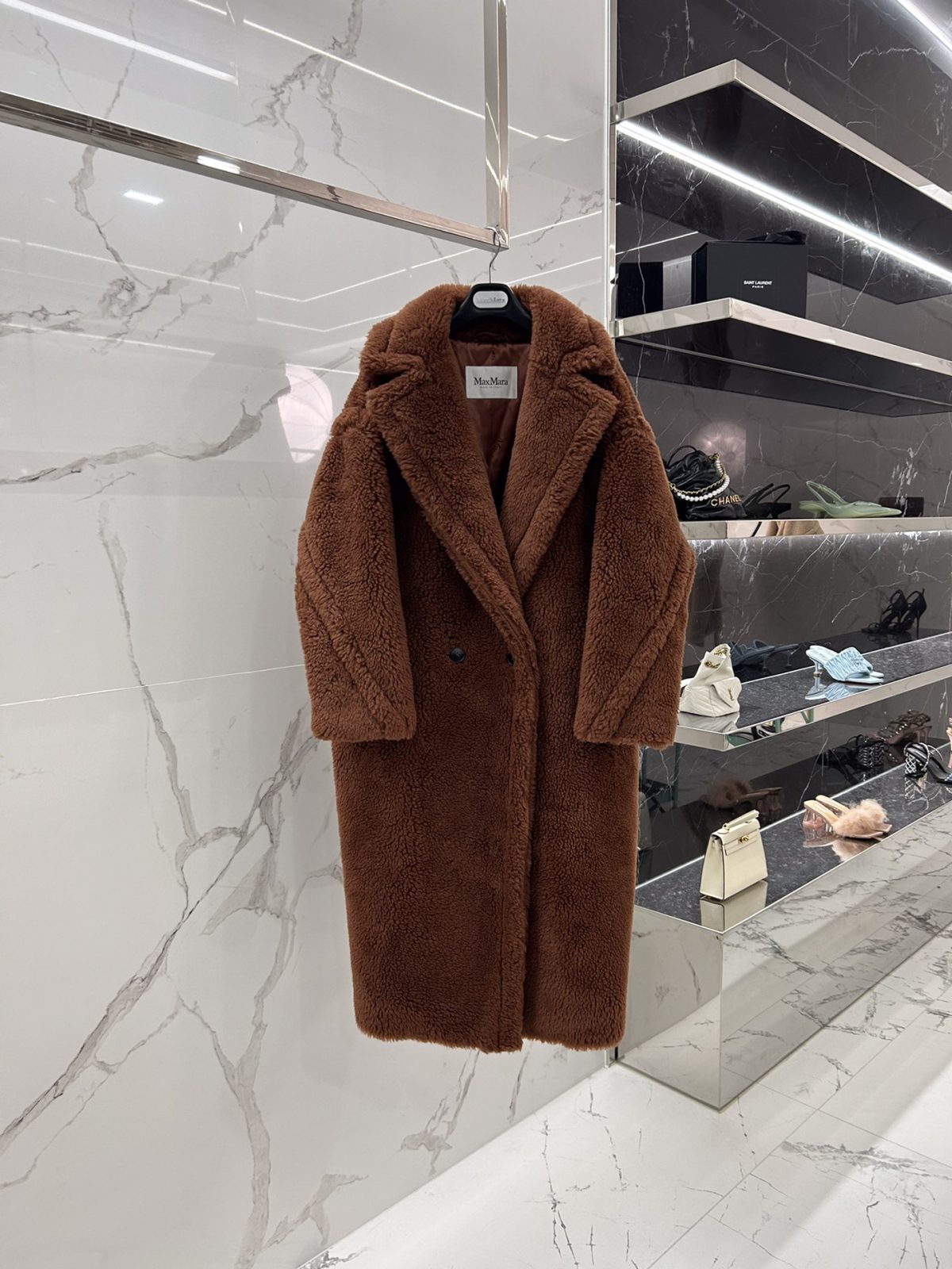 Max Mara Teddy fur long coat Size XS-M - Image 1