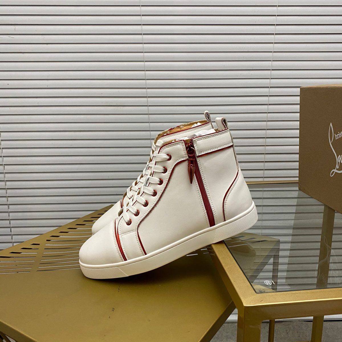 Christian Louboutin Louis the Lips High-Top Sneaker Size 36-46 - Image 3