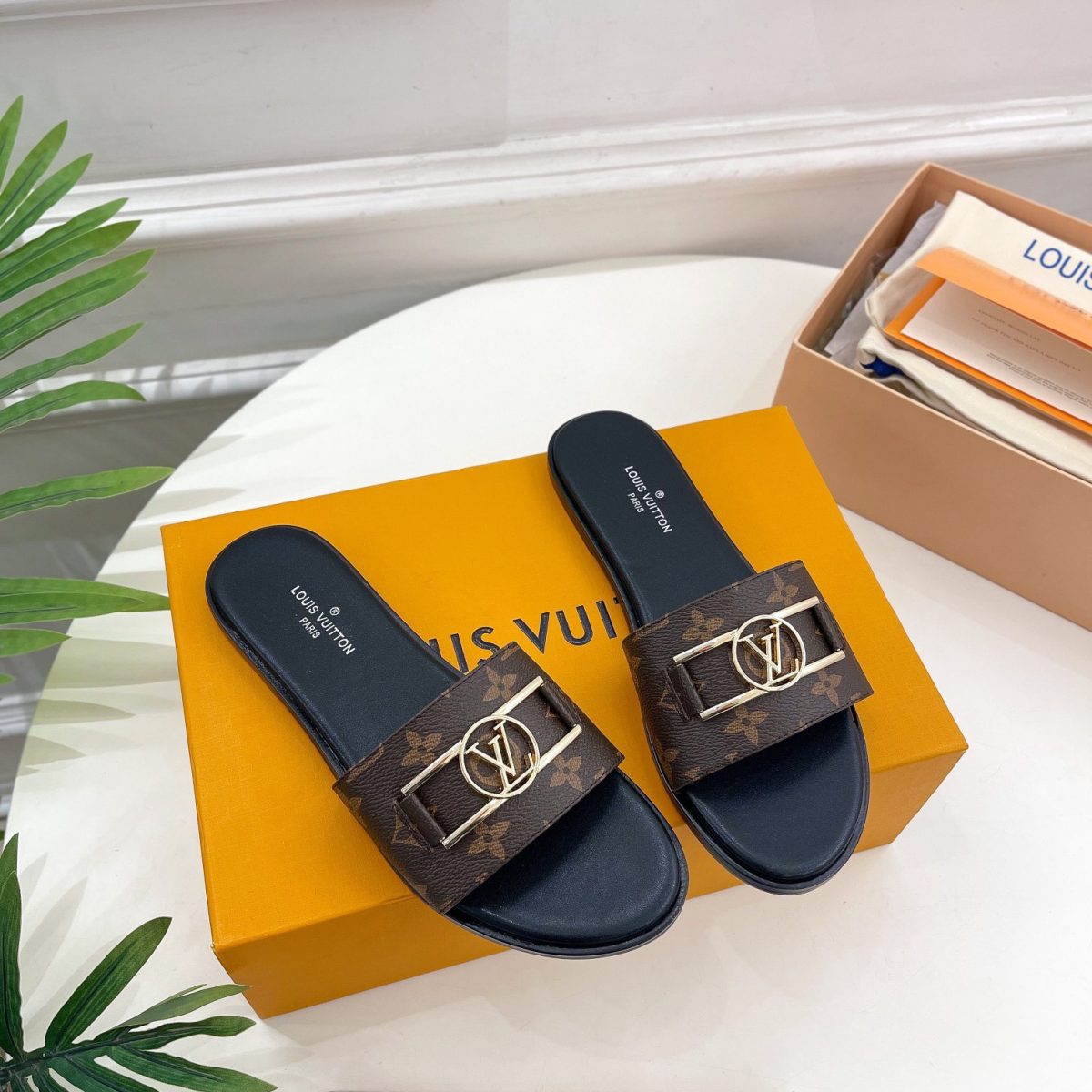 Louis Vuitton Lock It Flat Slippers Size 36-41 2-Color - Image 1