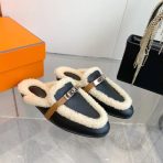 Hermes 23fw Women Winter Slippers Size 36-41 - Image 3