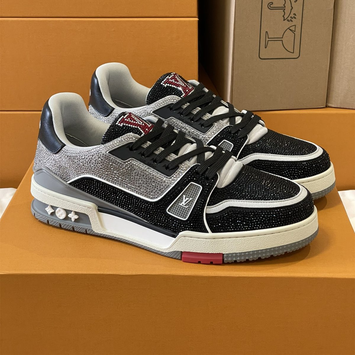 Louis Vuitton LV Trainer Diamond Sneaker Size 36-46 - Image 1