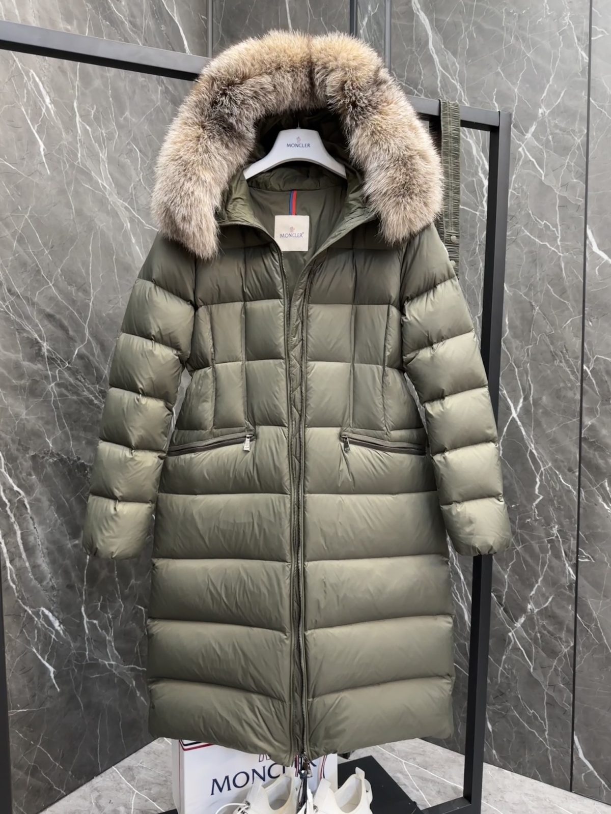 Moncler Boed Long Women Down Jacket Size S-XL - Image 6