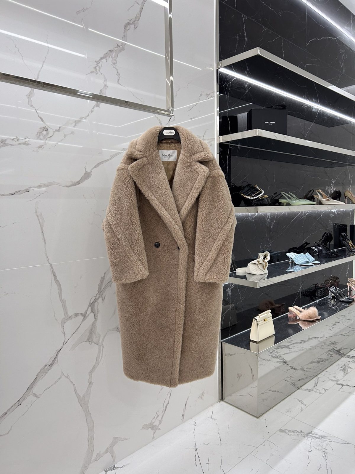 Max Mara Teddy fur long coat Size XS-M - Image 1