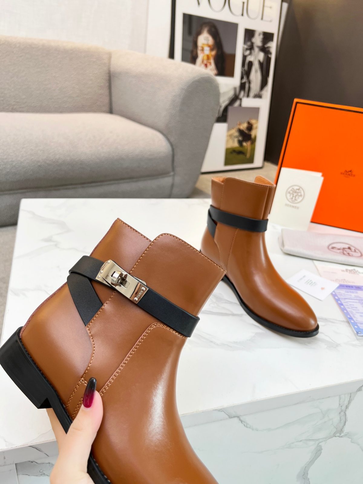 Hermes Women Kelly Boots Size 36-41 - Image 5