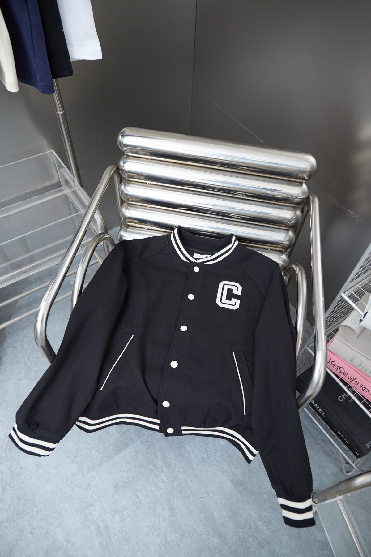 Celine 25SS NEW Embroider Baseball uniform Jacket Size S-XL - Image 4