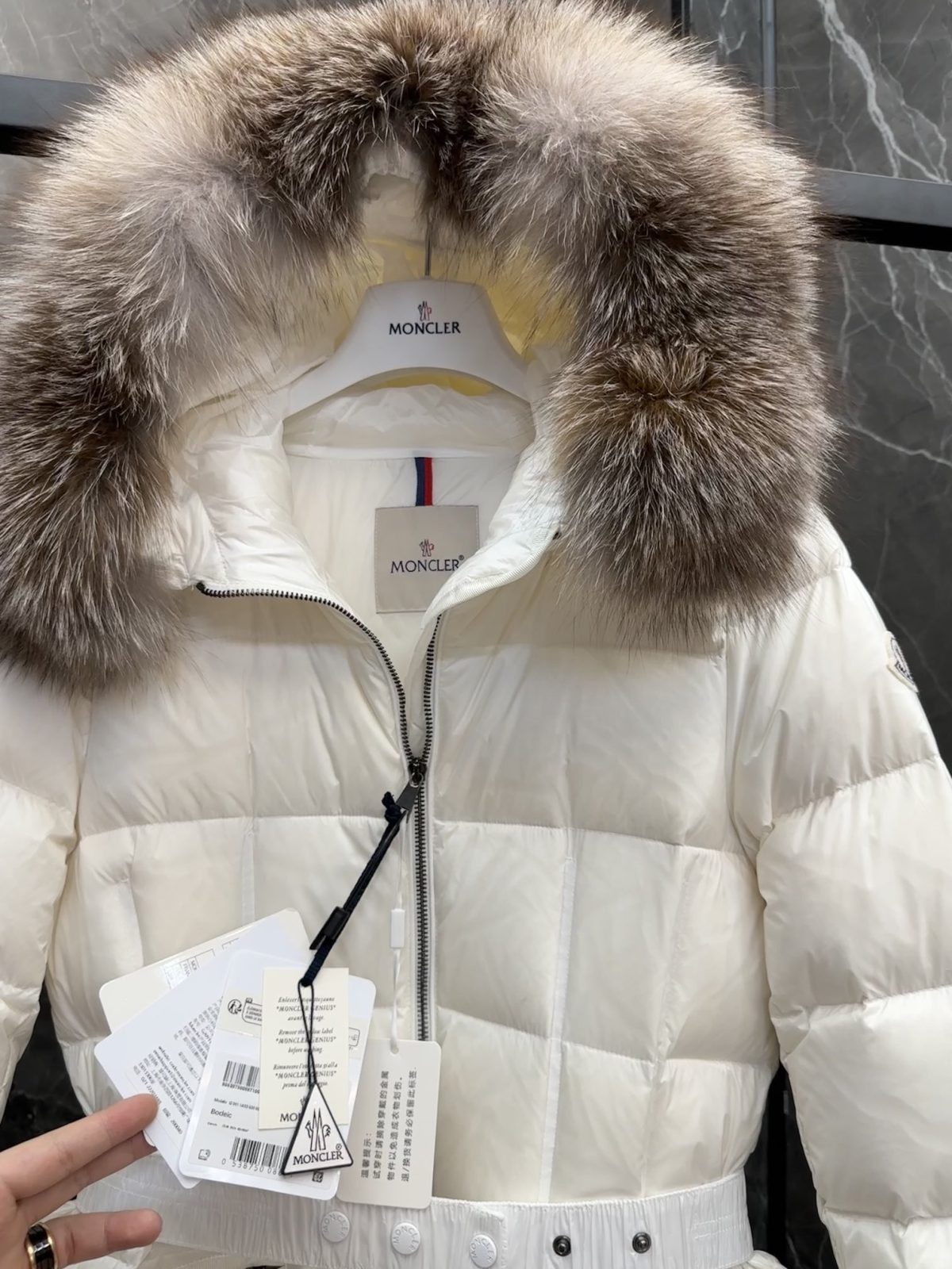 Moncler Boed Long Women Down Jacket Size S-XL - Image 4