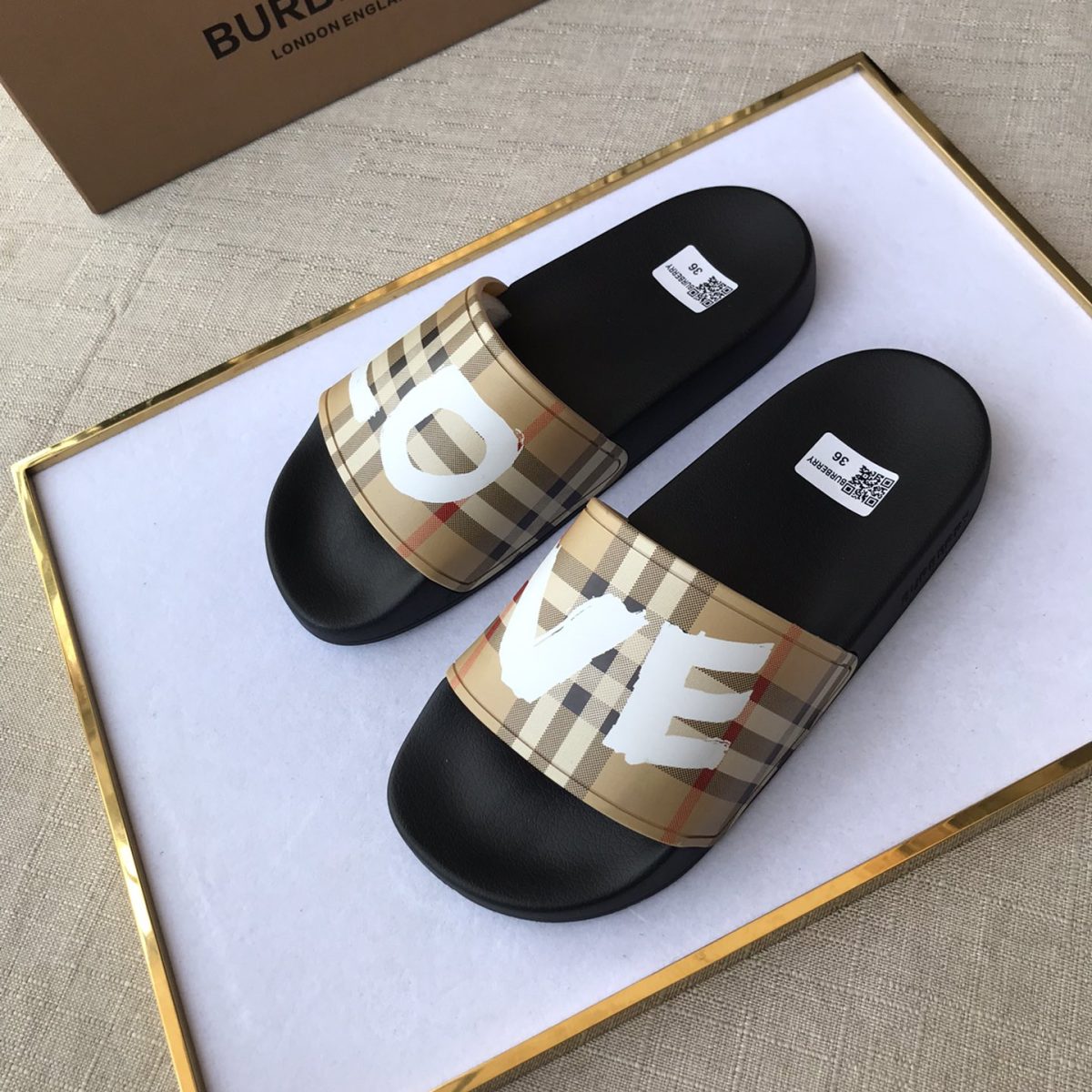 Burberry Mens Women Sandals Gr. 36-46 - Image 3