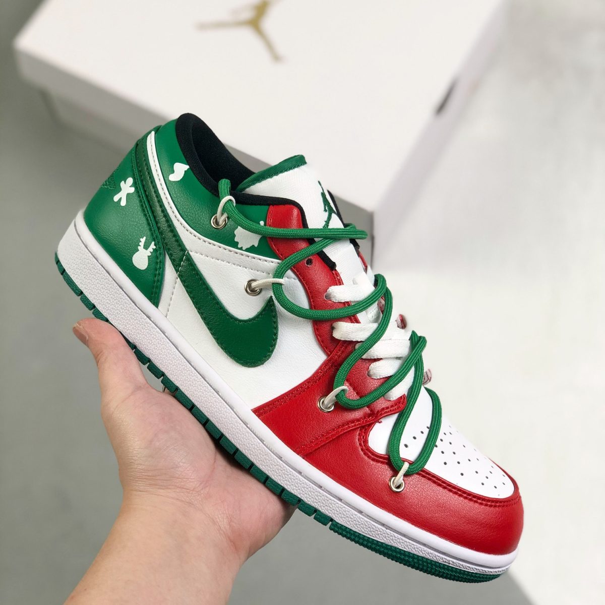 Nike Air Jordan 1 x OFF White Low Top Sneakers Shoes Gr. 36-46 - Image 1