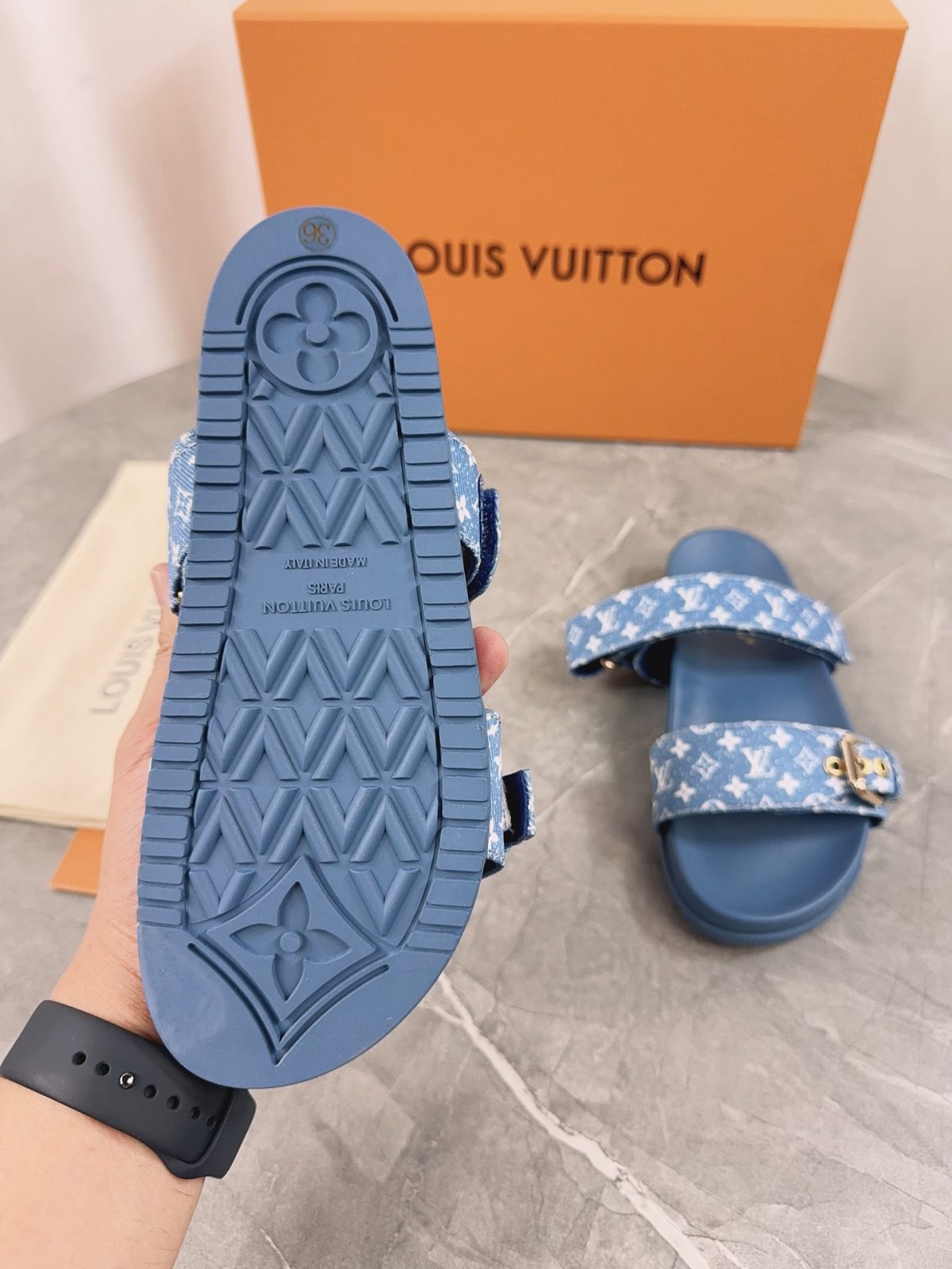 Louis Vuitton Pool Pillow Flat Comfort Slippers Size 36-46 - Image 5