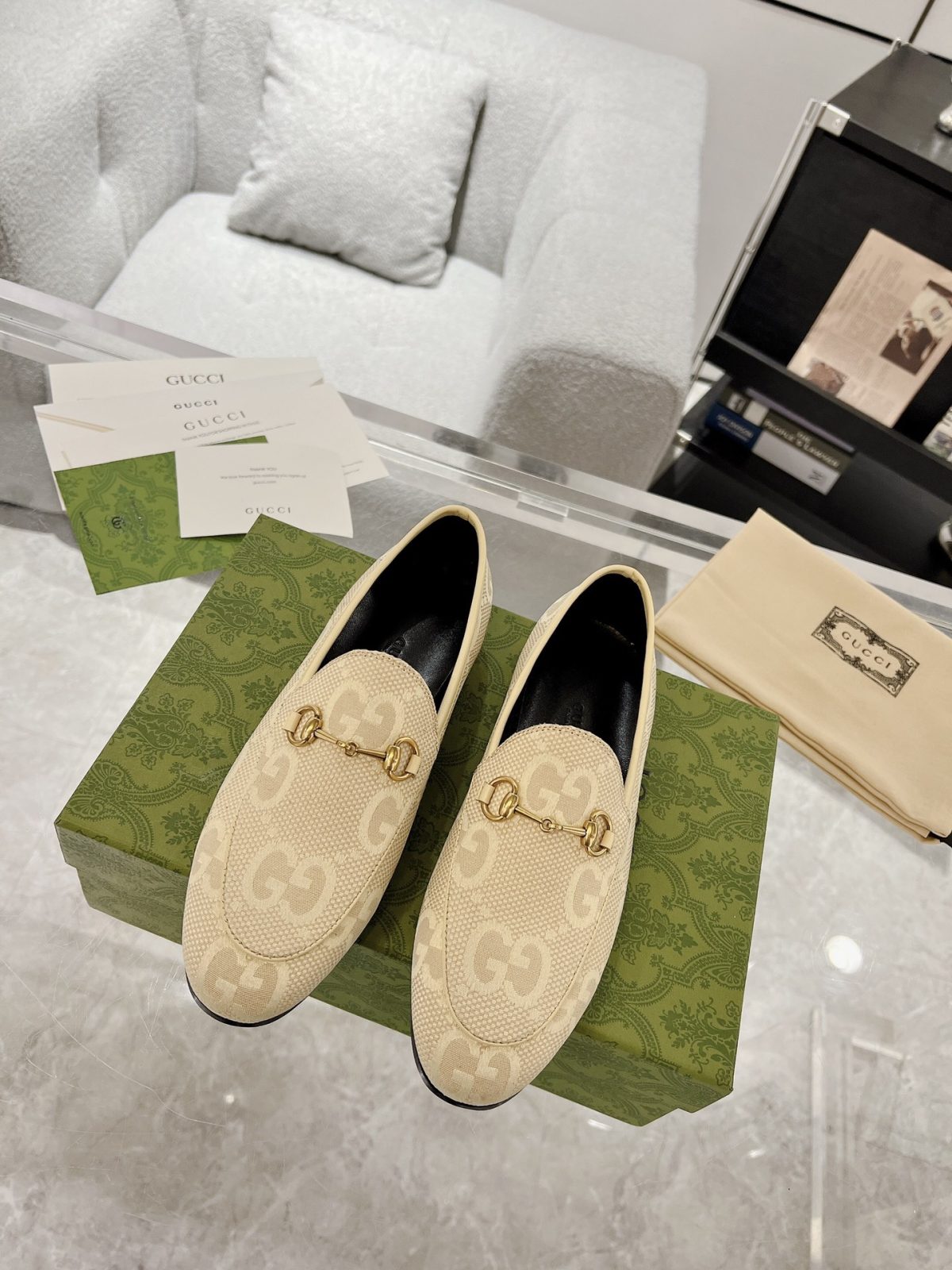 Gucci Jordaan GG Flora Loafers Size 35-41 - Image 2