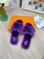 Hermes 23fw Women Winter Slippers Size 36-40 - Image 4