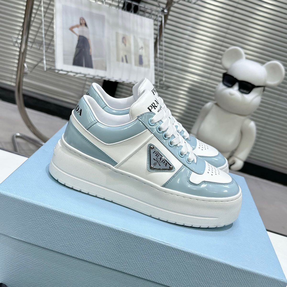 Prada 2024 New Downtown Bold leather Sneaker Size 36-41 - Image 1