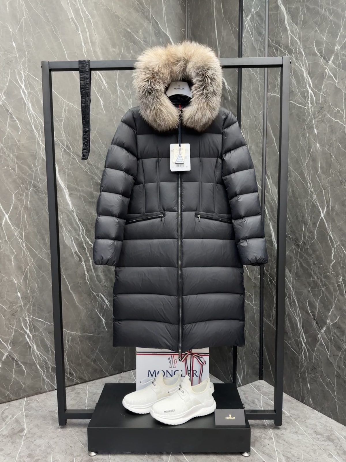 Moncler Boed Long Women Down Jacket Size S-XL - Image 1