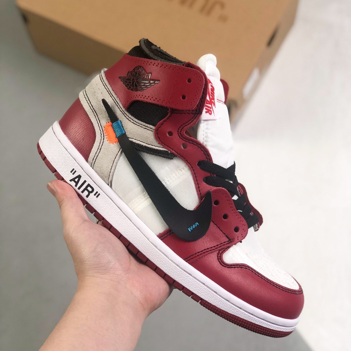 Nike Air Jordan 1 x OFF White High Top Sneakers Shoes Gr. 36-46 - Image 1